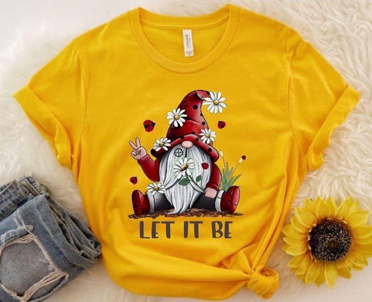 Women's Gnome Let it Be Graphic Tee