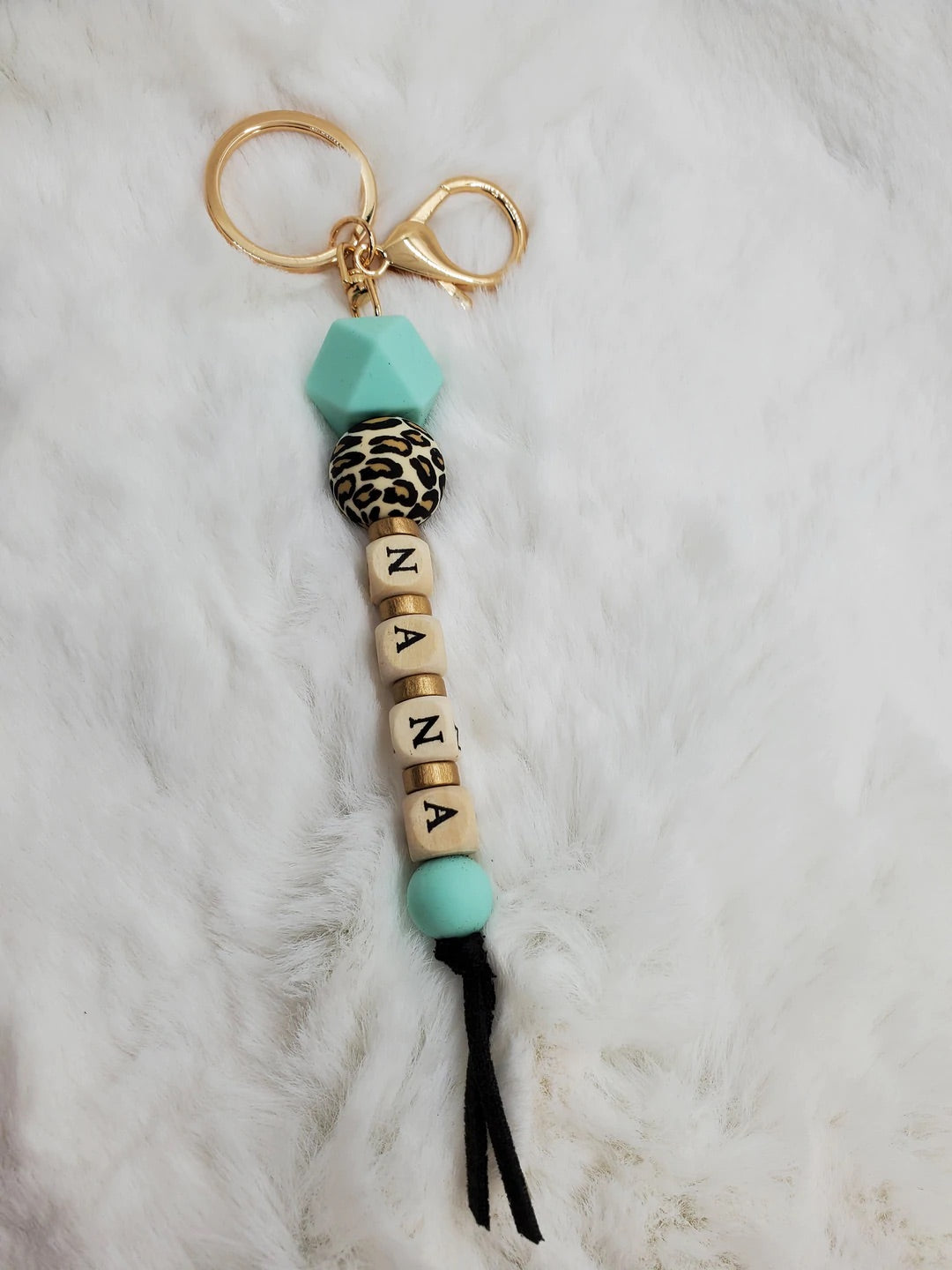 Mama Nana Silicone & Wooden Keychain