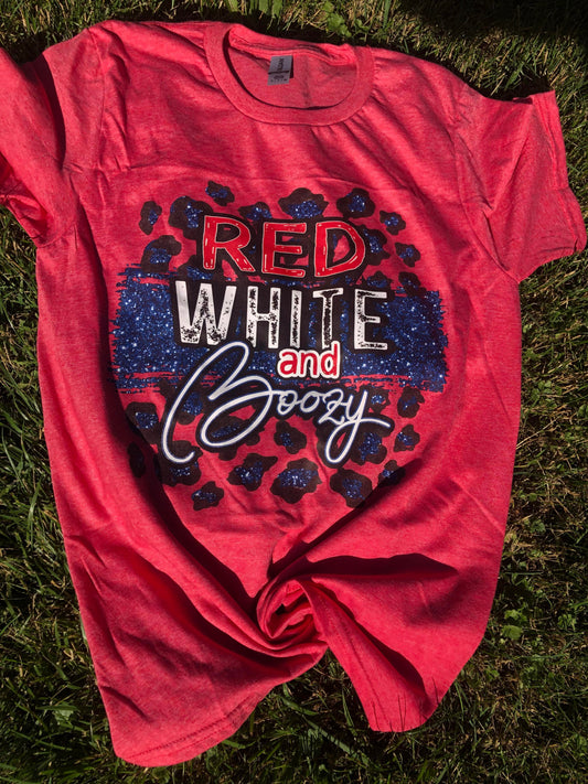 Women's Red White and Boozy Graphic Tee