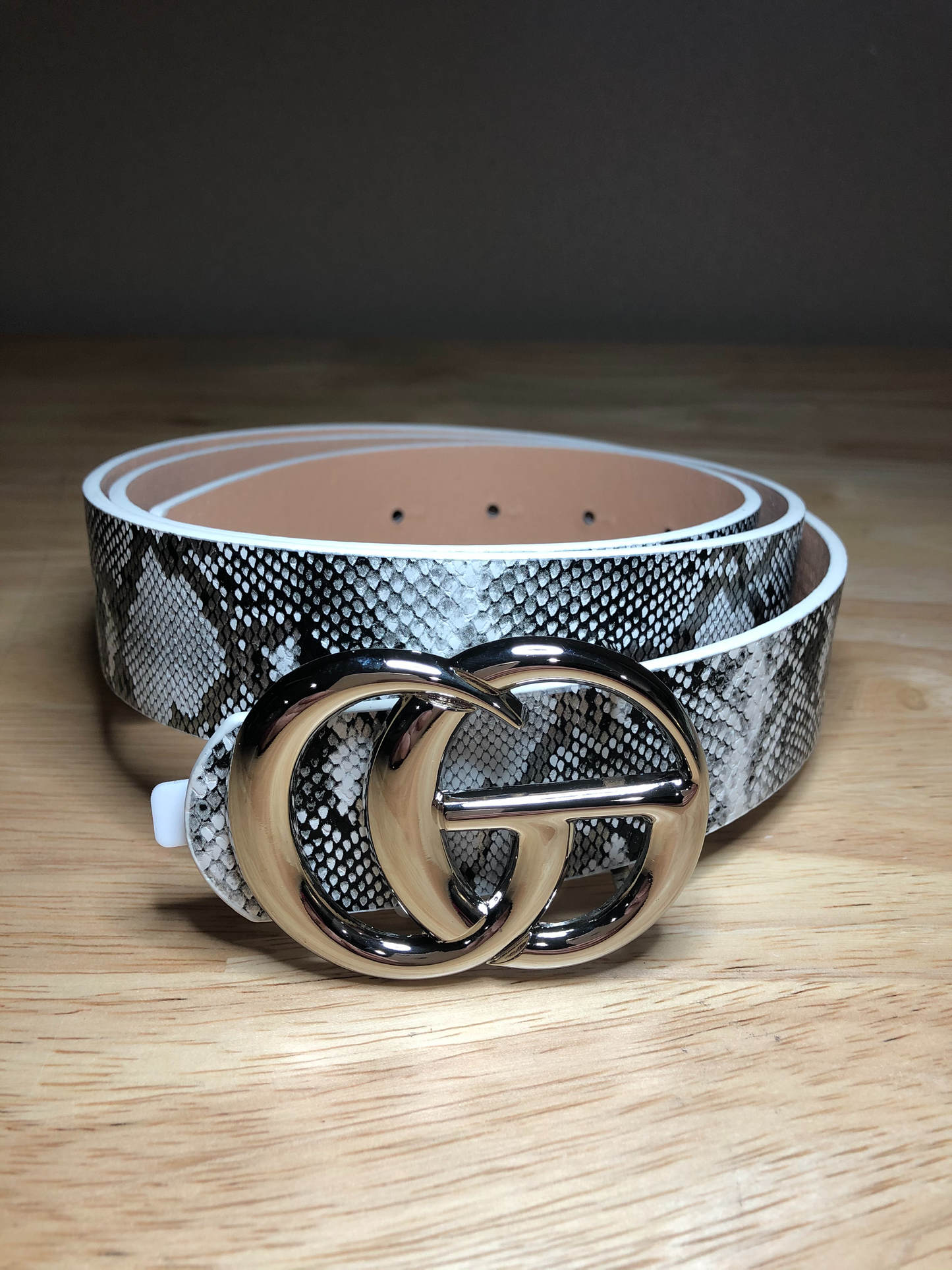 Snakeskin Leather Belt